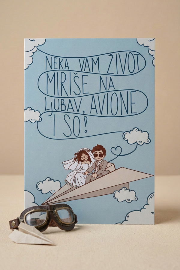 Čestitka Ljubav, avioni i so - Slika 2